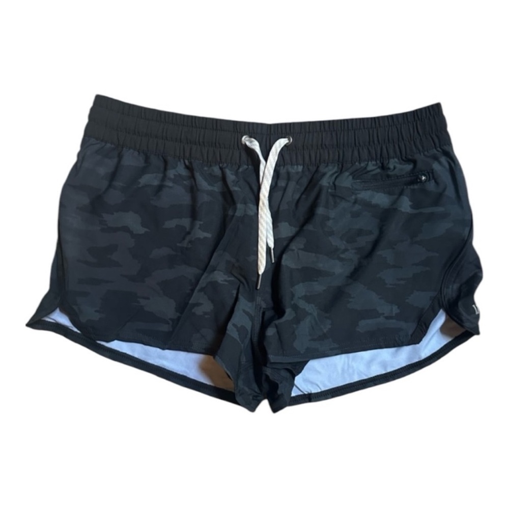 Vuori Women's Black Camo Athletic Shorts